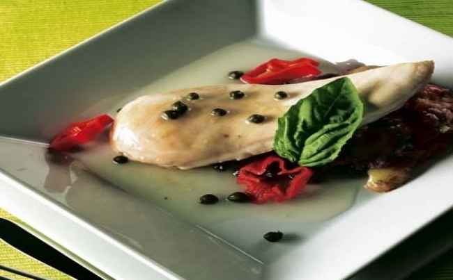 Pechuga de pollo a la mediterránea